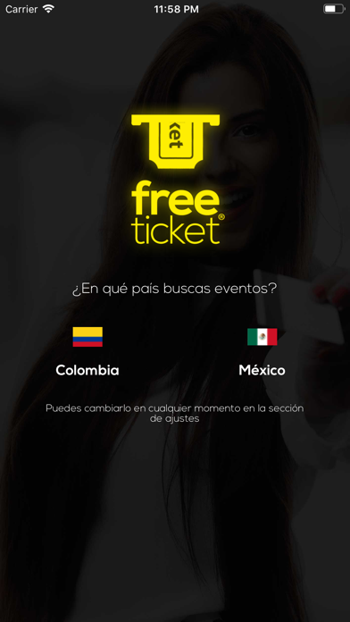 Free Ticket Screenshot