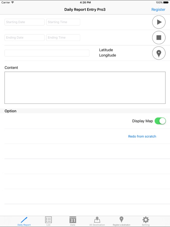 Daily Report Entry Pro3
