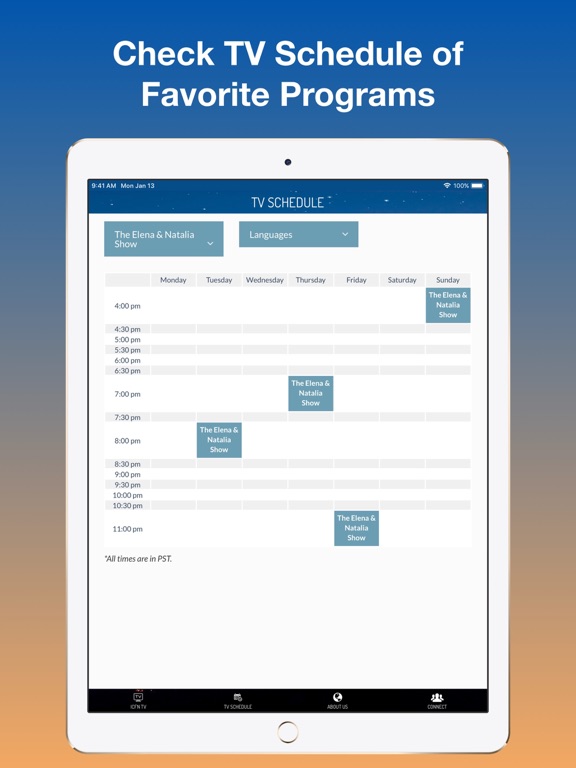 ICFN TV iPad screenshot 3 - Entertainment app