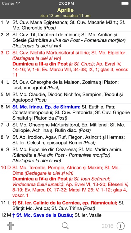 Calendar Creștin Ortodox