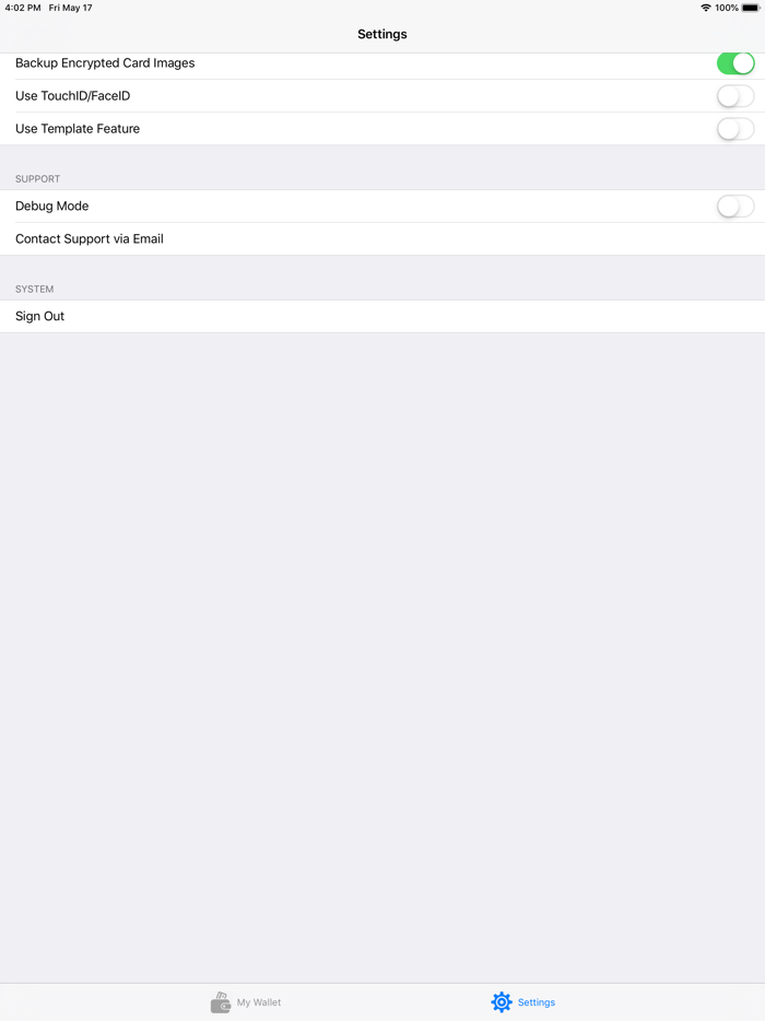 My Wallet Uncluttered