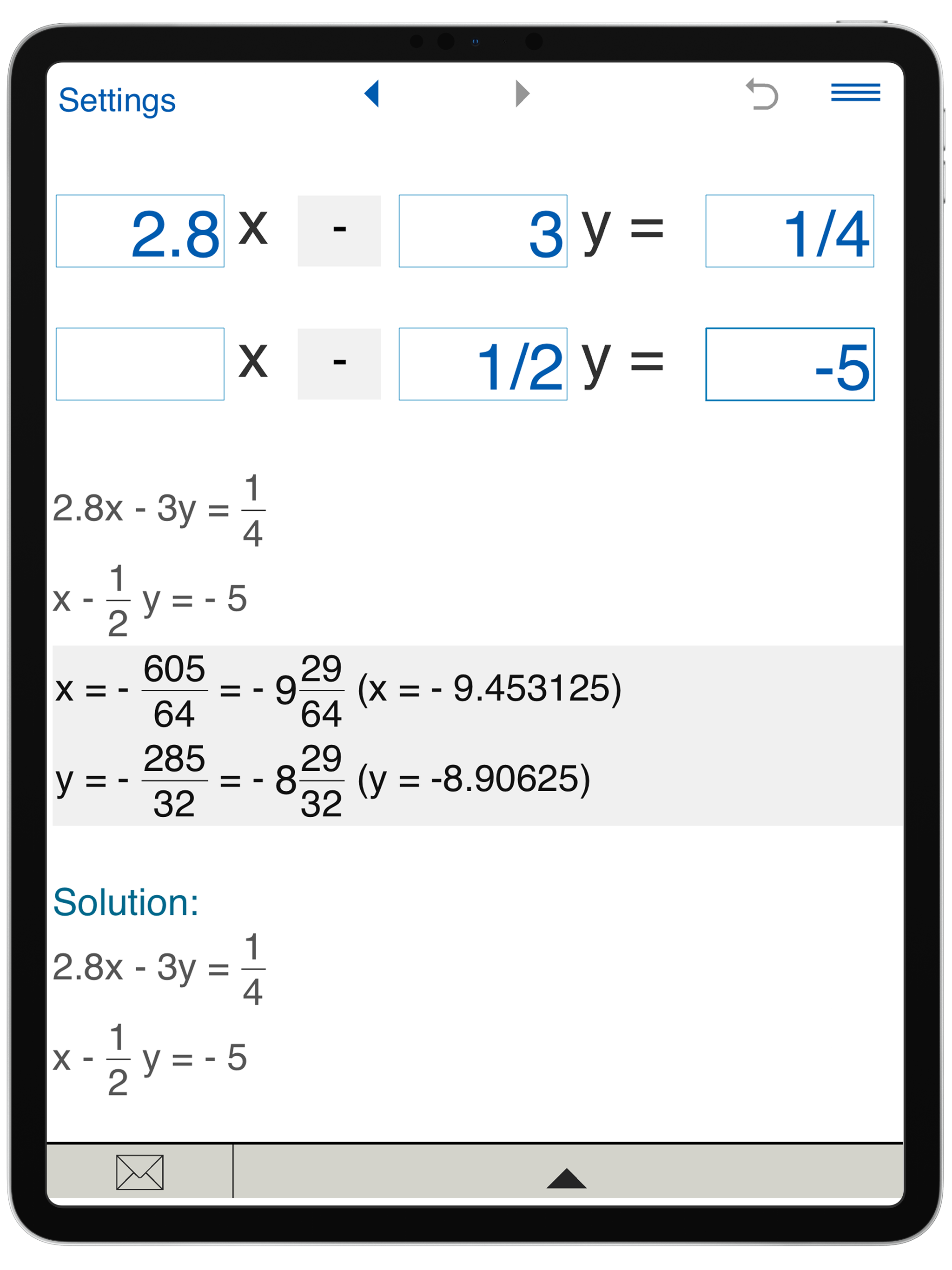 Systems of equations solver screenshot 8