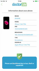 IMEI Blacklist screenshot