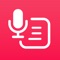 Trans Recorder is a super high quality voice recorder and transcription APP