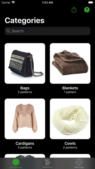 Screenshot von Knitting Patterns Lite auf dem iPhone 6