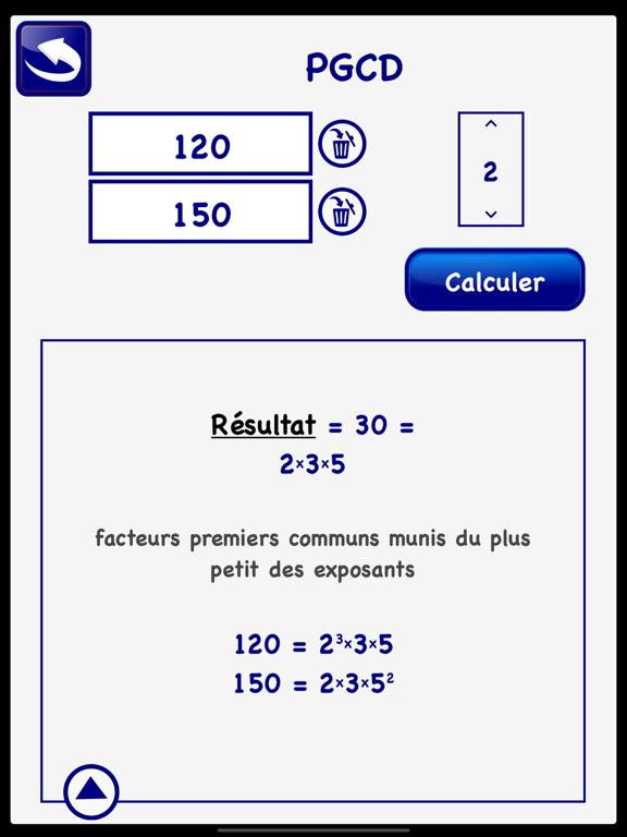Screenshot #5 pour Calcul PPCM PGCD Facteur