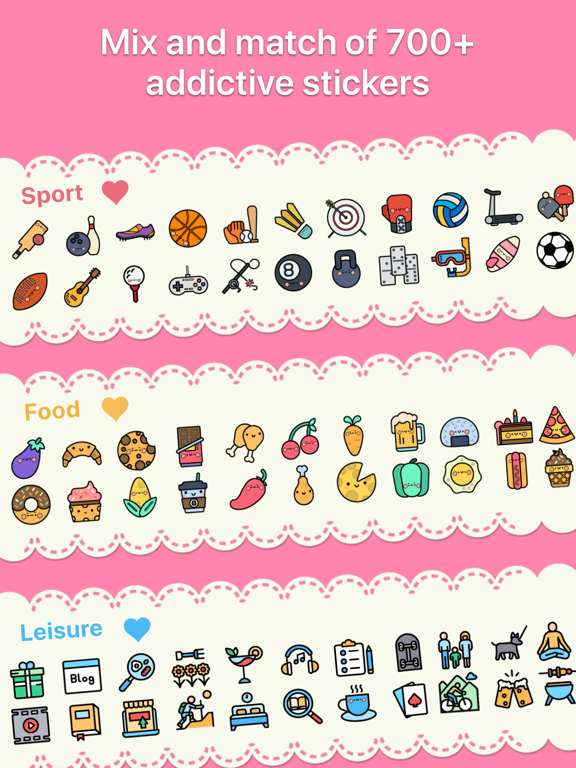 Calendar Sticker & Emoji -Tica iPad screenshot 6 - Productivity app