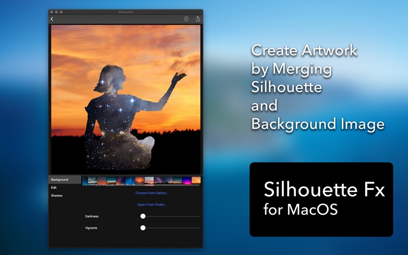 Silhouette Photo Effect iPhone screenshot