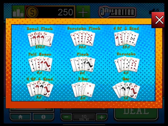 Video Poker: 6 themes in 1 iPad screenshot