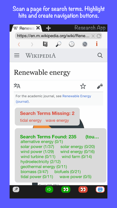 Screenshot #1 pour Research App - Saved Searches