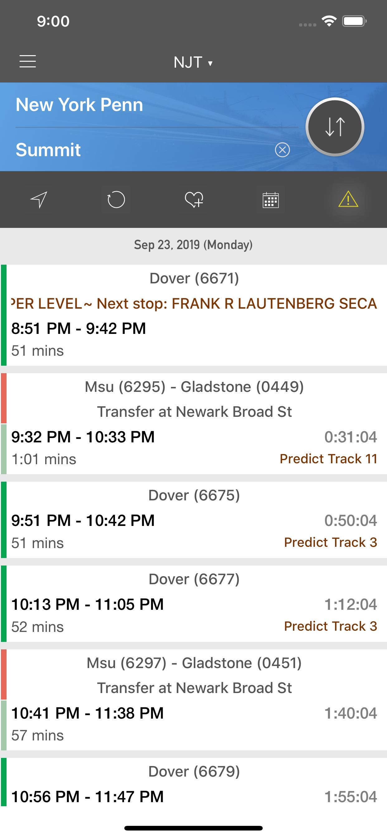 onTime : NJT, Light Rail, Bus