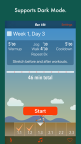 Run 10k - couch to 10k program screenshot