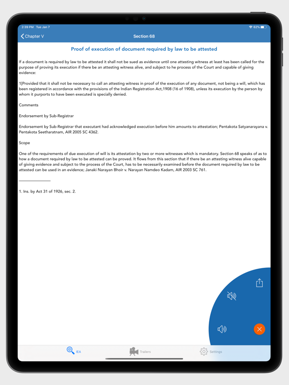 IEA - Indian Evidence Act iPad screenshot