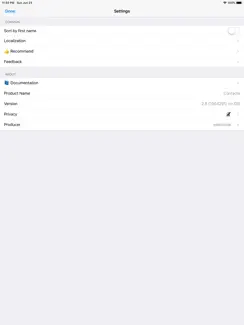 Contacts last entries & search iPad image 3