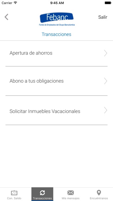 FEBANC screenshot