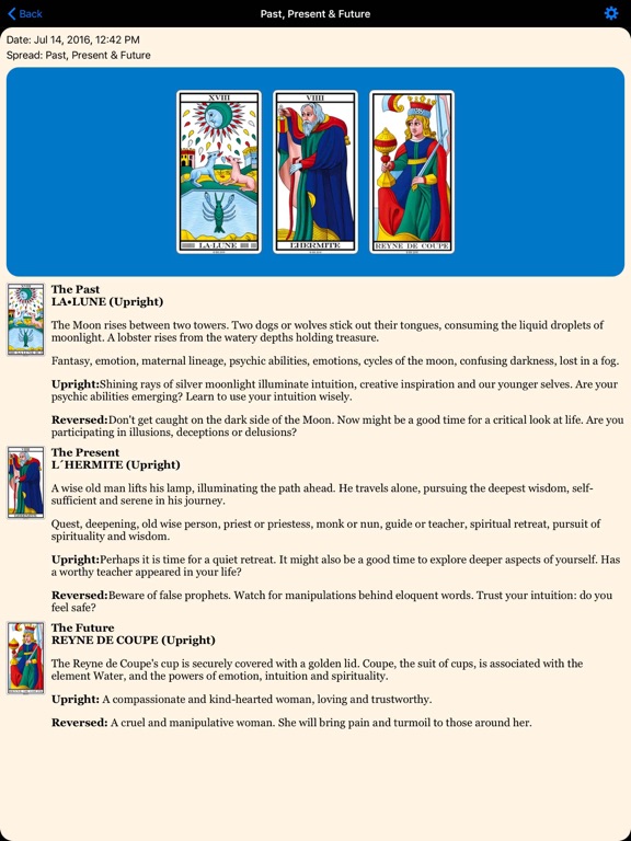 ISIS Tarot iPad screenshot 4 - Entertainment app