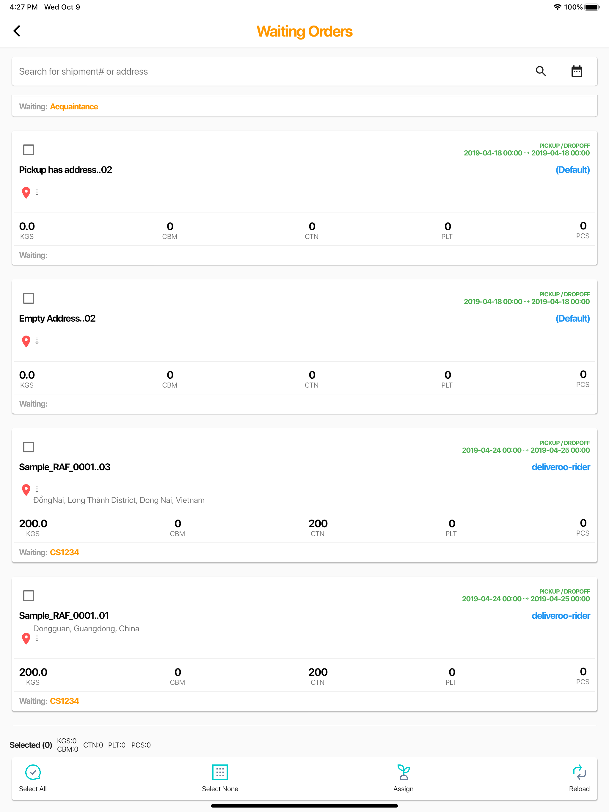 LOGFLOWS Order App