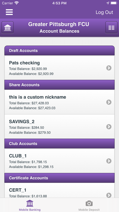 Greater Pittsburgh FCU Mobile Screenshot