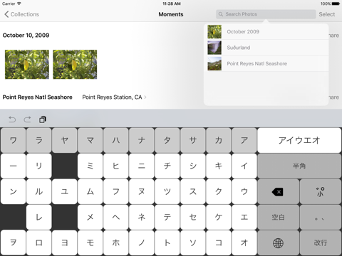Katakana Table Keyboard iPad screenshot 2 - Reference app