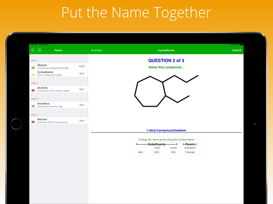 Organic Nomenclature iPad screenshot 5 - Education app