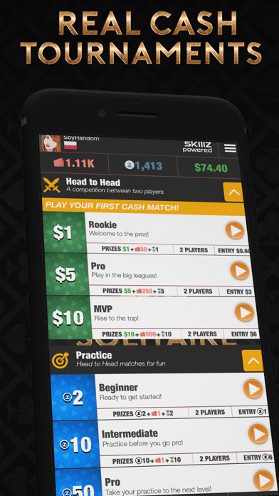 Real Cash Solitaire Clash screenshot 2