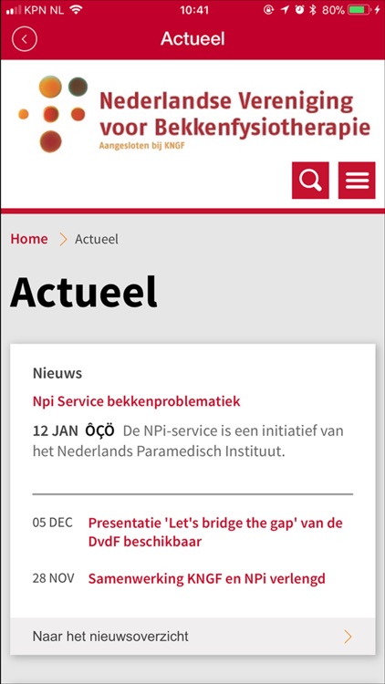 NVFB Bekkenfysiotherapie screenshot-3