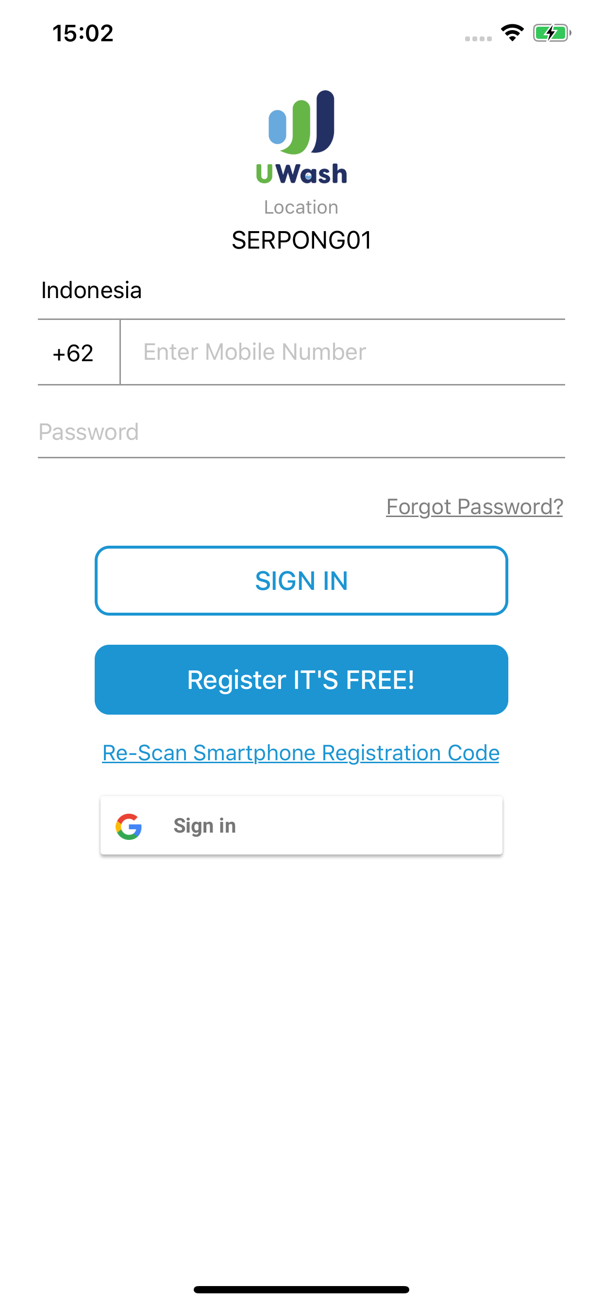 UWash Cashless Laundry App