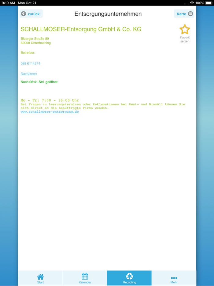 Unterhaching Entsorgungs-App