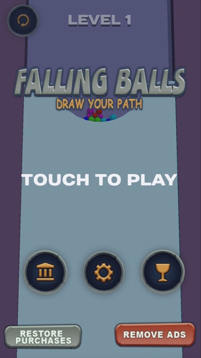 Falling balls: draw the path image #1