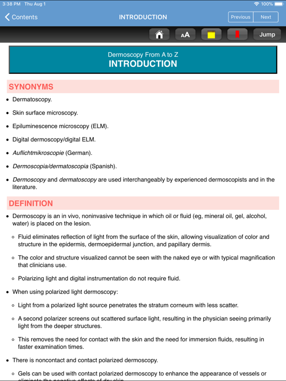 Dermoscopy Criteria Review iPad screenshot