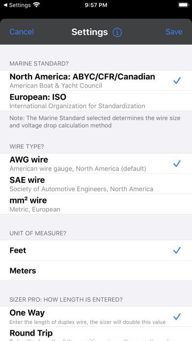 DC Wire Sizer iPhone screenshot 6 - Utilities app