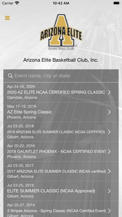 Screenshot #1 pour Arizona Elite Basketball Club