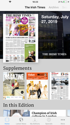The Irish Times ePaper screenshot 1