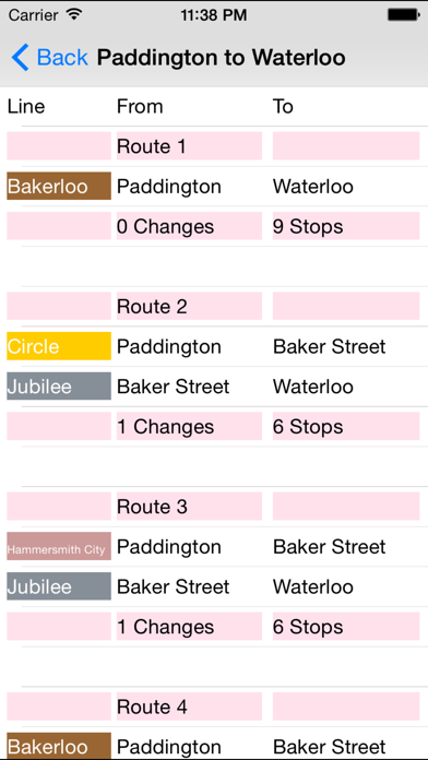 London Train Route Planner Screenshot