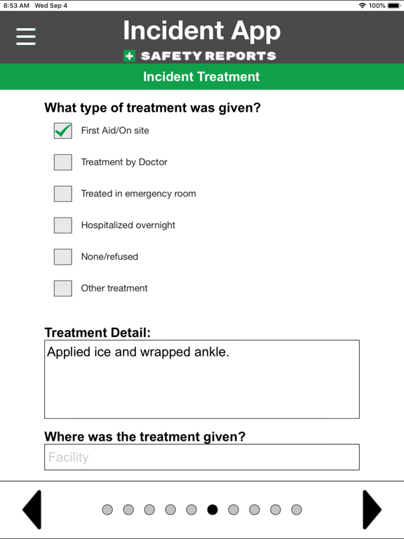 Safety Incident Reports | SR iPad screenshot 4 - Business app