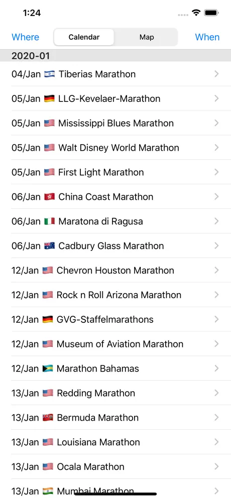 Marathon Calendar 42K