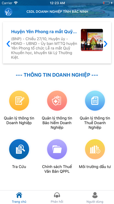 Screenshot #1 pour CSDL Doanh nghiệp Bắc Ninh