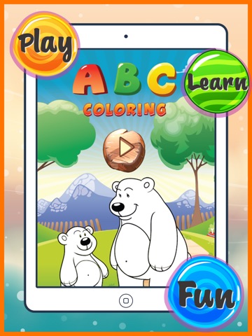 ABC Animals Coloring Book iPad screenshot