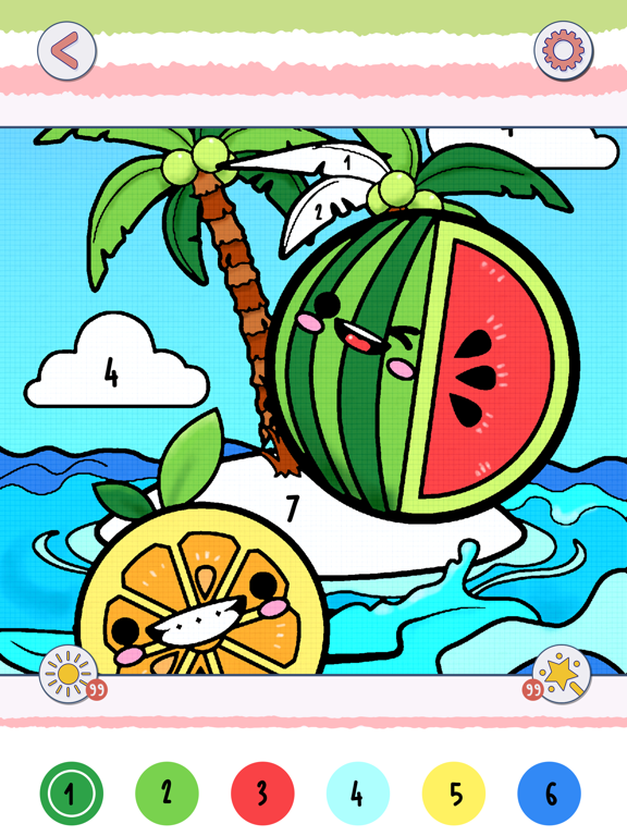 Coloring Book: Fruit Game