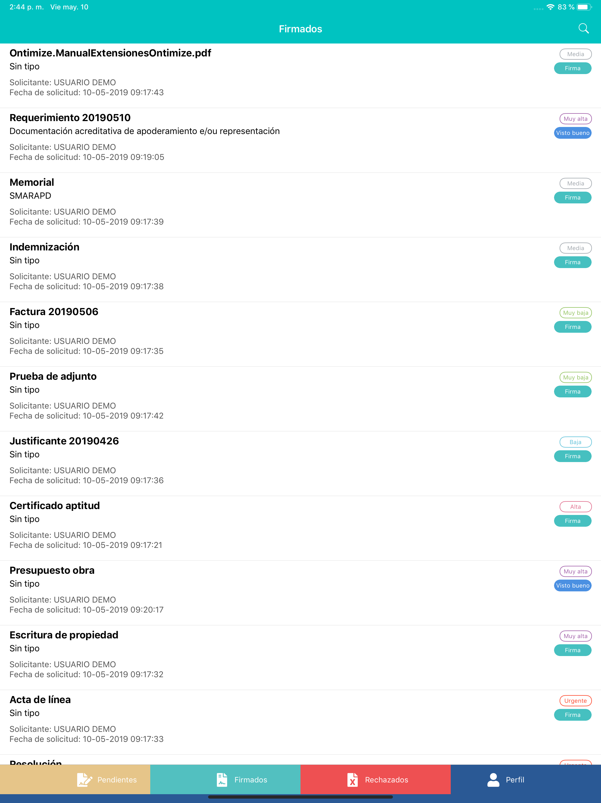 Portafirmas Cividas screenshot 12