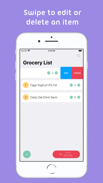 Mindy : Grocery List iPhone screenshot 5 - Productivity app