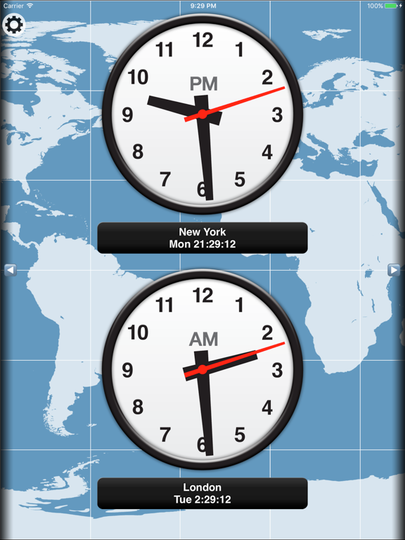 News Clocks Lite iPad screenshot 1 - Travel app