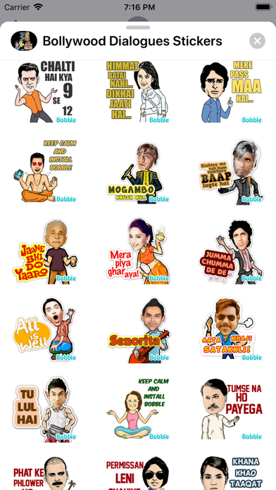 Bollywood Dialogues Stickers screenshot 2