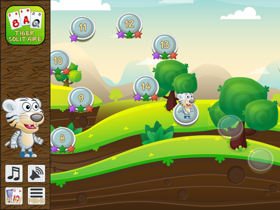 Tiger Solitaire, fun card game iPad screenshot