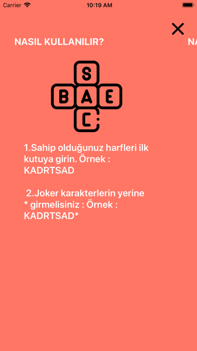 Kelime Türet app screenshot