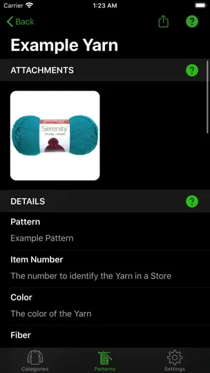 Screenshot von Knitting Patterns Lite auf dem iPhone 9