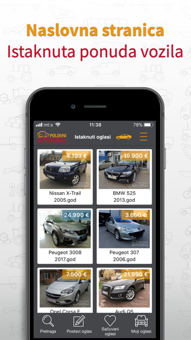 Screenshot #1 pour PolovniAutomobili
