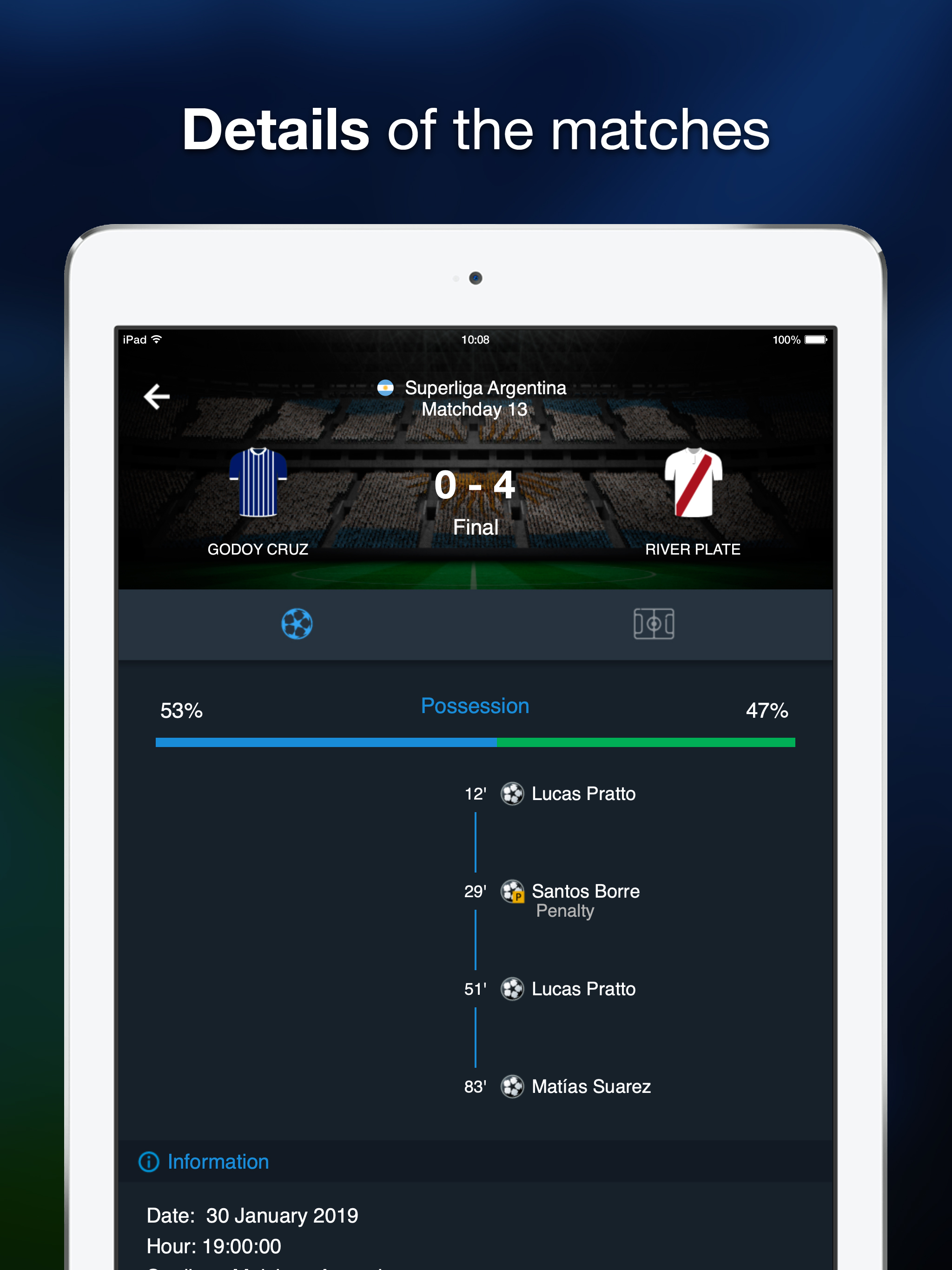Argentine soccer - results