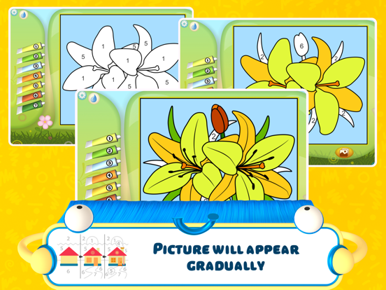 Color by Numbers - Flowers iPad screenshot 5 - Education app