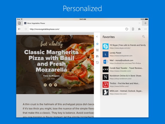 iPad Image of Microsoft Edge